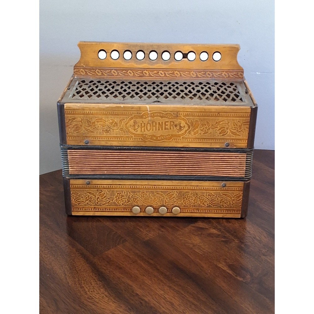 Vintage Hohner Accordion. Made In Germany,  C Key.  WORKS!
